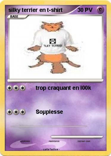 Pokemon silky terrier en t-shirt