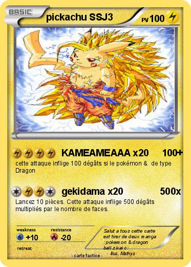 Pokemon pickachu SSJ3