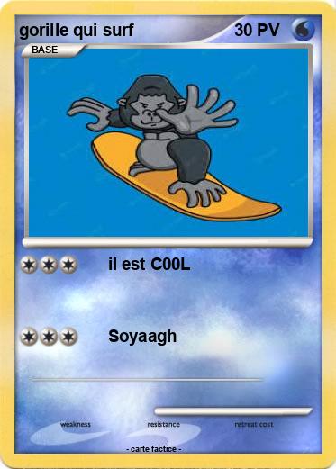 Pokemon gorille qui surf