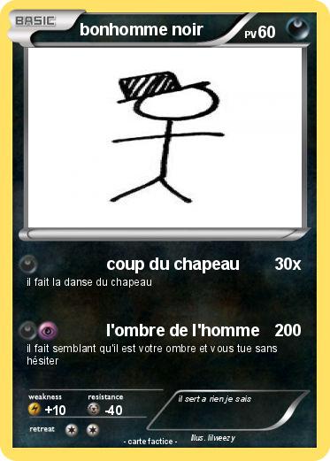 Pokemon bonhomme noir