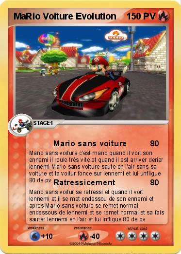 Pokemon MaRio Voiture Evolution