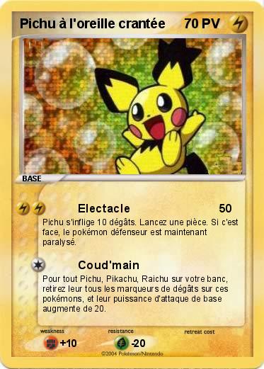 Pokemon Pichu à l'oreille crantée
