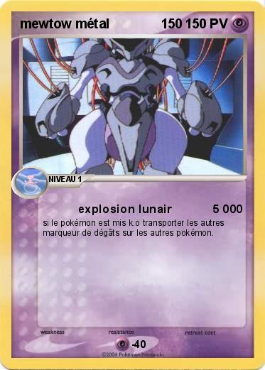 Pokemon mewtow métal              150       