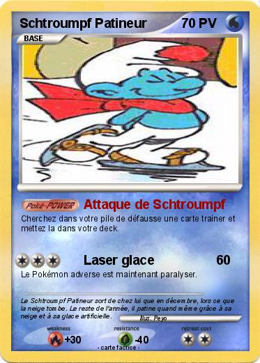Pokemon Schtroumpf Patineur