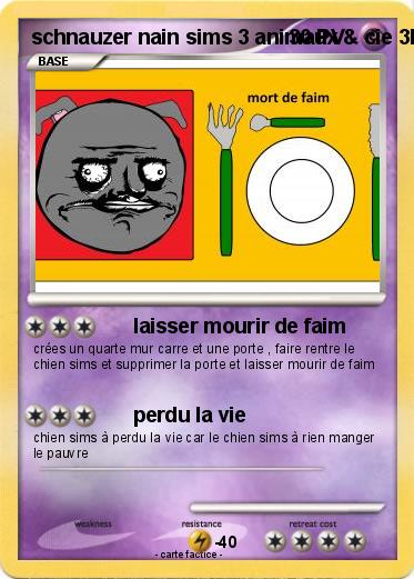 Pokemon schnauzer nain sims 3 animaux & cie 3DS