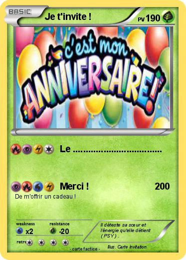 Pokemon Je t'invite !