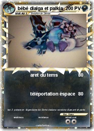 Pokemon bébé dialga et palkia