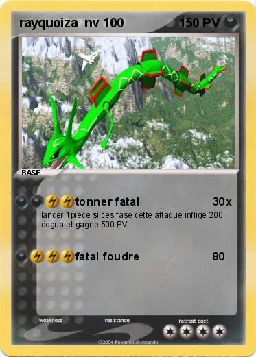 Pokemon rayquoiza  nv 100