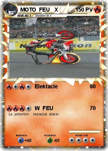Pokemon MOTO  FEU   X