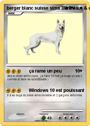Pokemon berger blanc suisse sims 3 animaux & cie