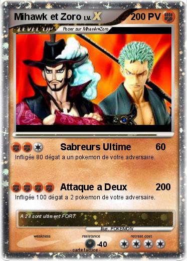 Pokemon Mihawk et Zoro