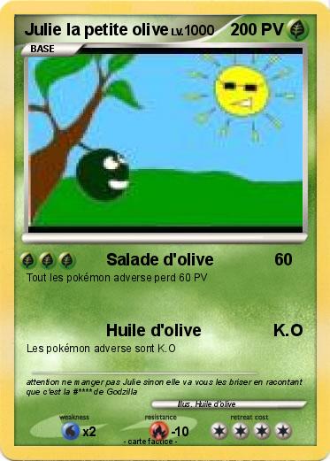 Pokemon Julie la petite olive