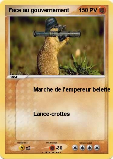 Pokemon Face au gouvernement