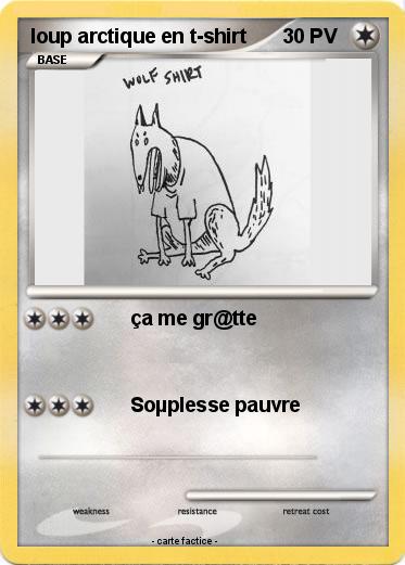 Pokemon loup arctique en t-shirt