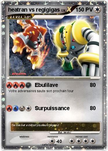Pokemon heatran vs regigigas