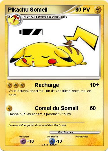 Pokemon Pikachu Someil