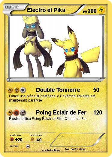 Pokemon Électro et Pika