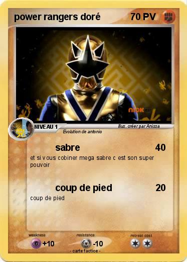 Pokemon power rangers doré
