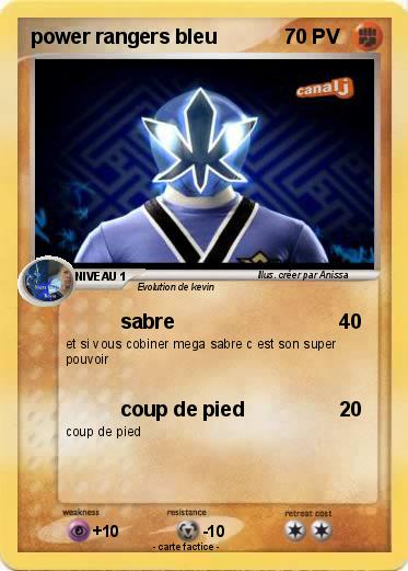 Pokemon power rangers bleu