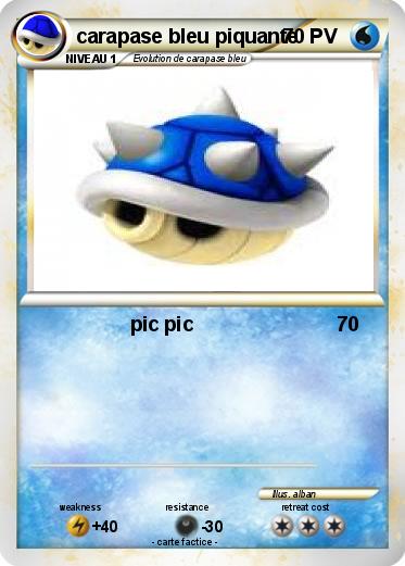 Pokemon carapase bleu piquante