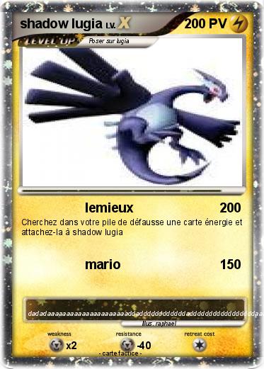 Pokemon shadow lugia