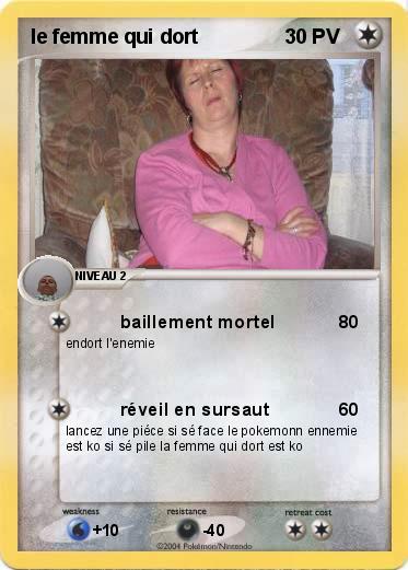 Pokemon le femme qui dort