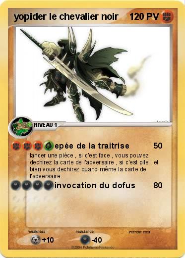 Pokemon yopider le chevalier noir