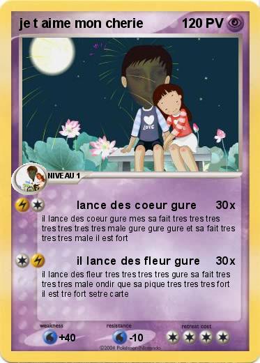 Pokemon je t aime mon cherie