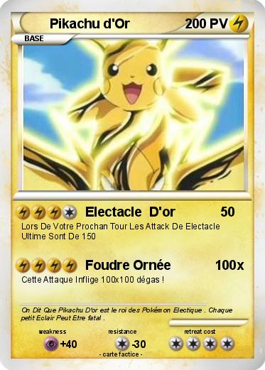 Pokemon Pikachu d'Or