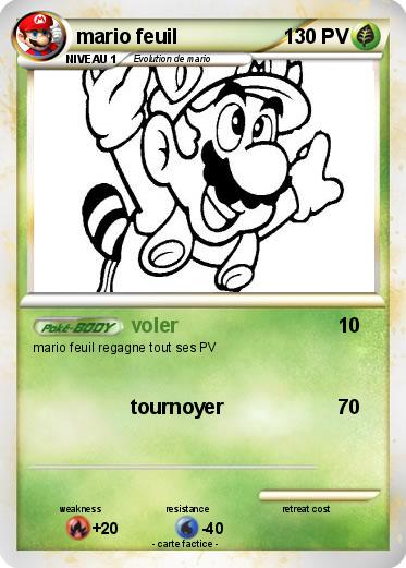 Pokemon mario feuil