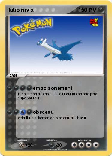 Pokemon latio niv x            