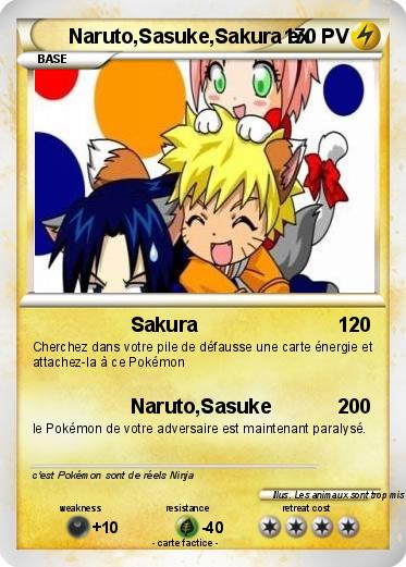 Pokemon Naruto,Sasuke,Sakura ex Pokemon Naruto,Sasuke,Sakura ex