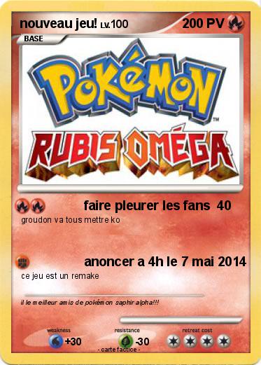 Pokemon nouveau jeu!