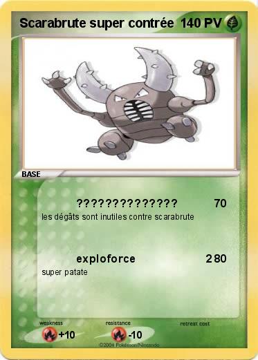 Pokemon Scarabrute super contrée