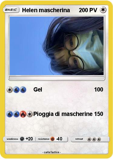 Pokemon Helen mascherina