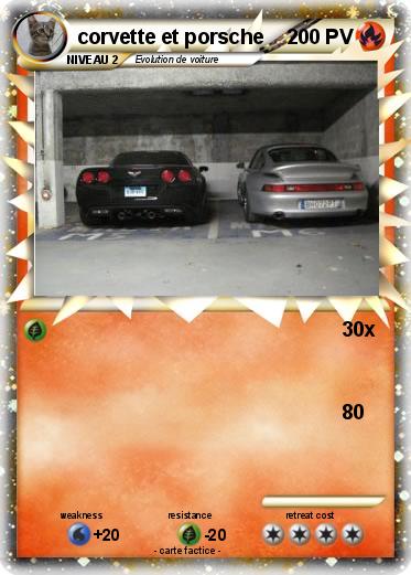 Pokemon corvette et porsche