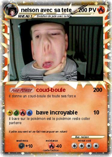 Pokemon nelson avec sa tete