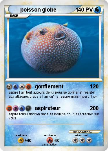 Pokemon poisson globe