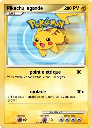 Pokemon Pikachu legande