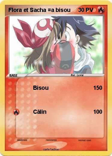 Pokemon Flora et Sacha =a bisou