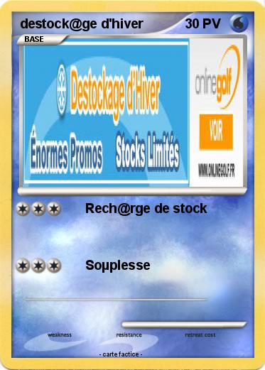 Pokemon destock@ge d'hiver