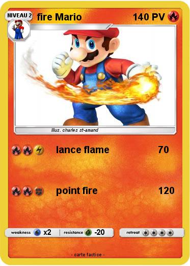 Pokemon fire Mario