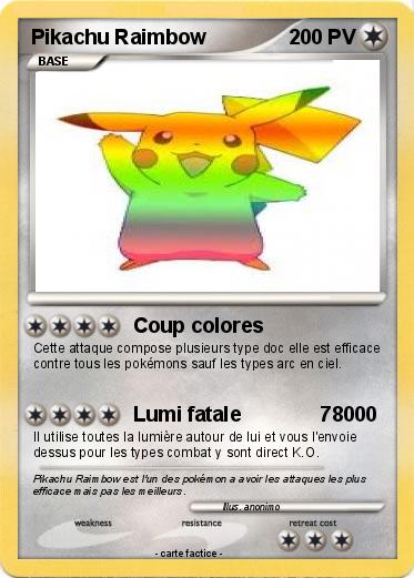 Pokemon Pikachu Raimbow