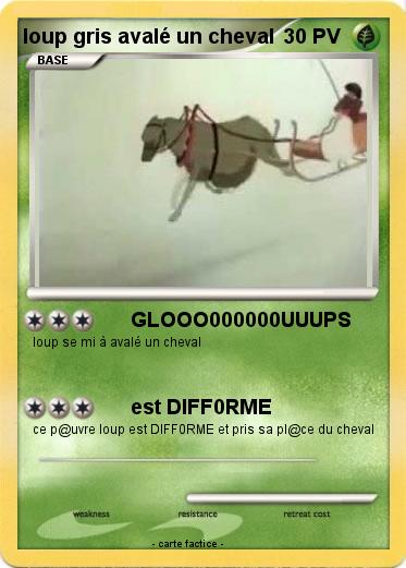 Pokemon loup gris avalé un cheval