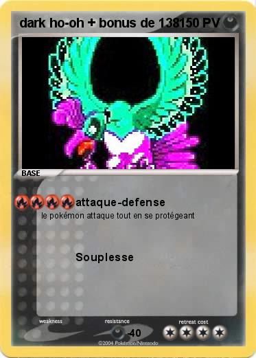 Pokemon dark ho-oh + bonus de 138