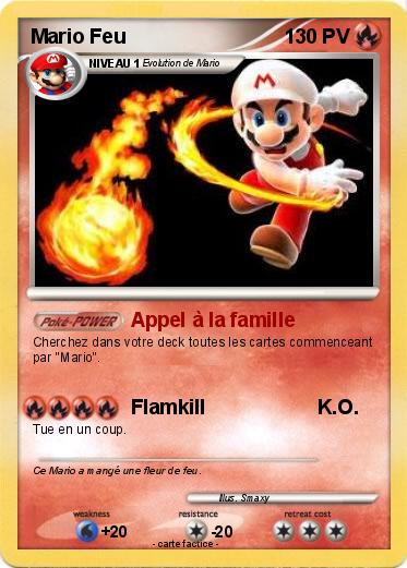 Pokemon Mario Feu