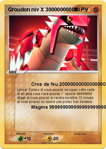 Pokemon Groudon niv X 30000000000