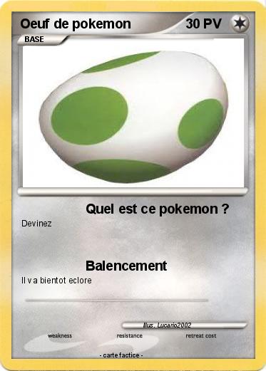 Pokemon Oeuf de pokemon