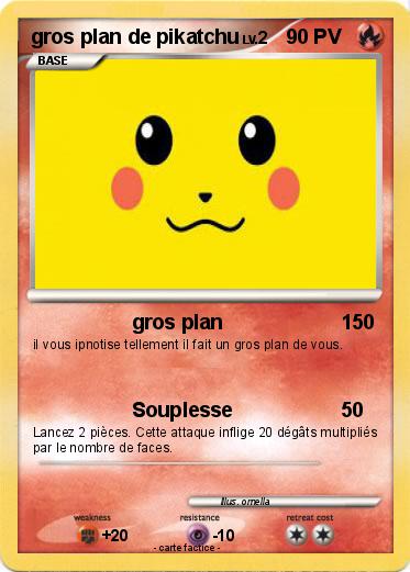 Pokemon gros plan de pikatchu