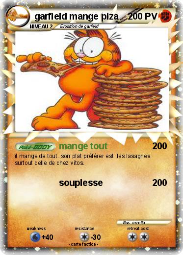 Pokemon garfield mange piza